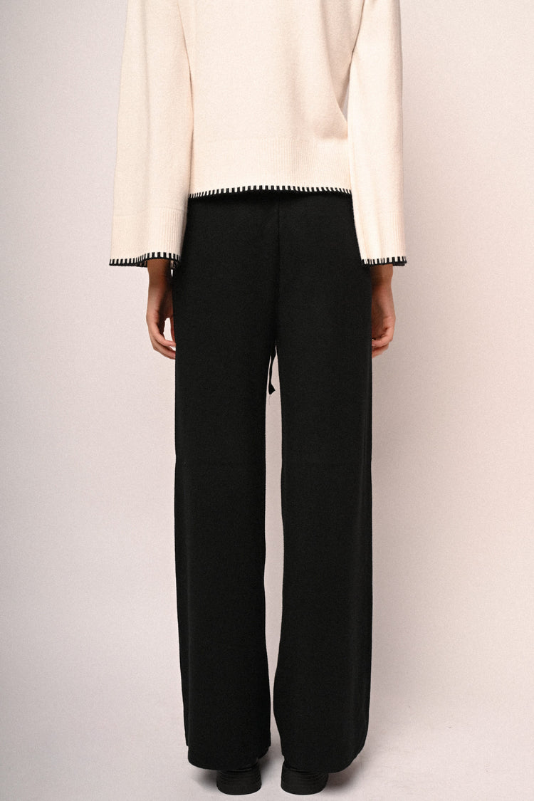 Pantaloni palazzo in maglia