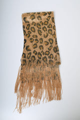 Sciarpa in lamé animalier