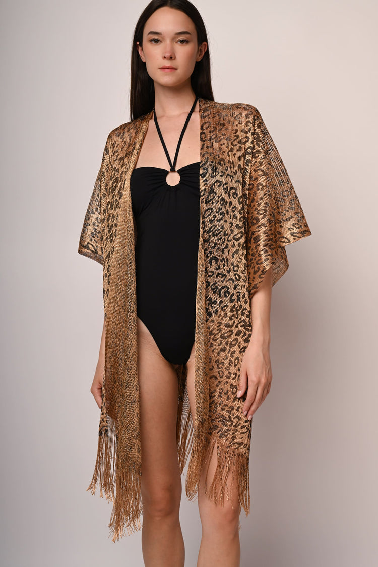 Copricostume in mesh animalier