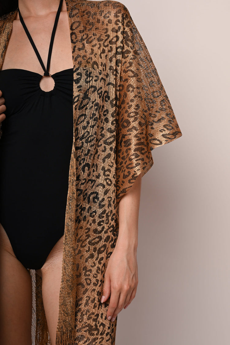 Copricostume in mesh animalier