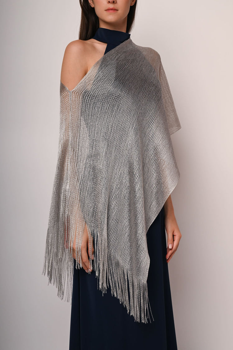 Poncho-stola in lurex