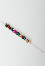 Bracciale con cristalli multicolor