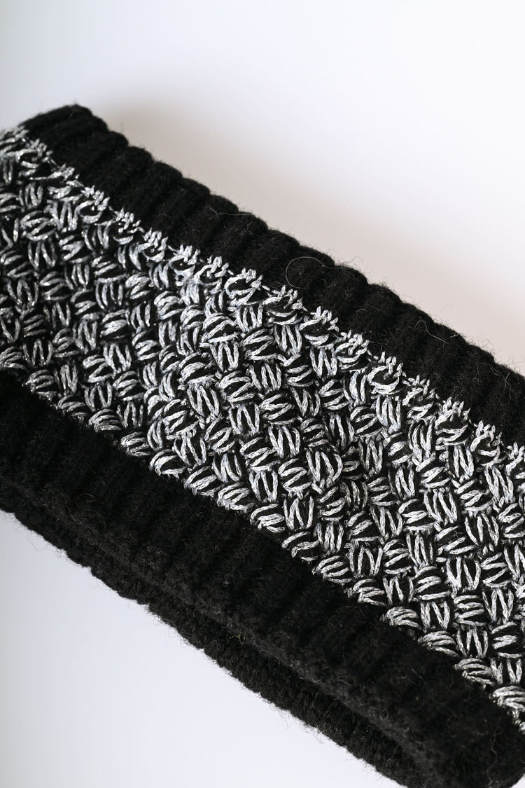 Fascia per capelli in maglia intrecciata