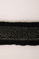 Fascia in maglia con strass
