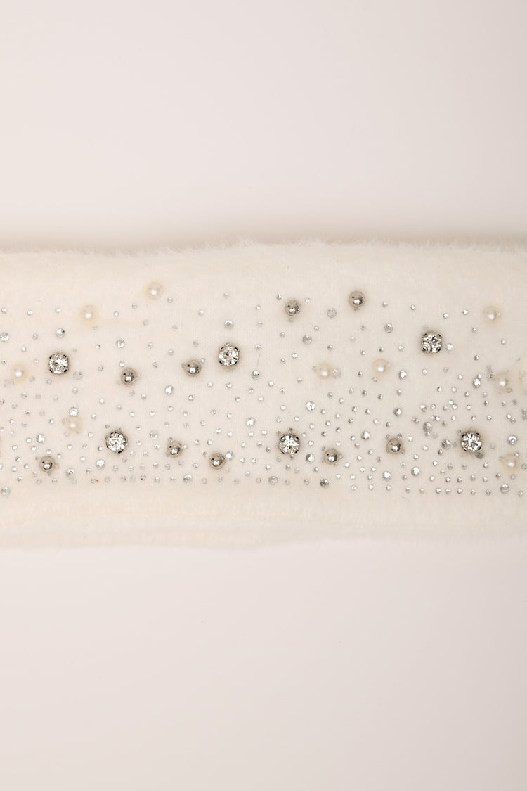 Fascia con perline e strass