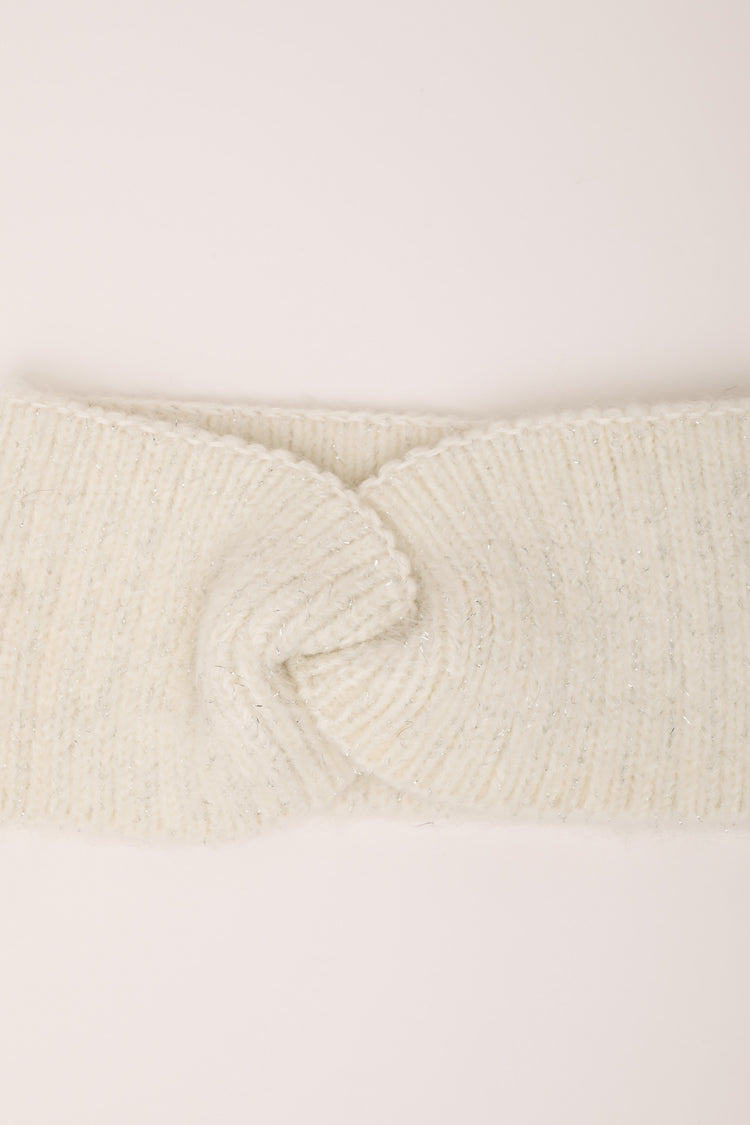 Fascia bianca lurex con nodo