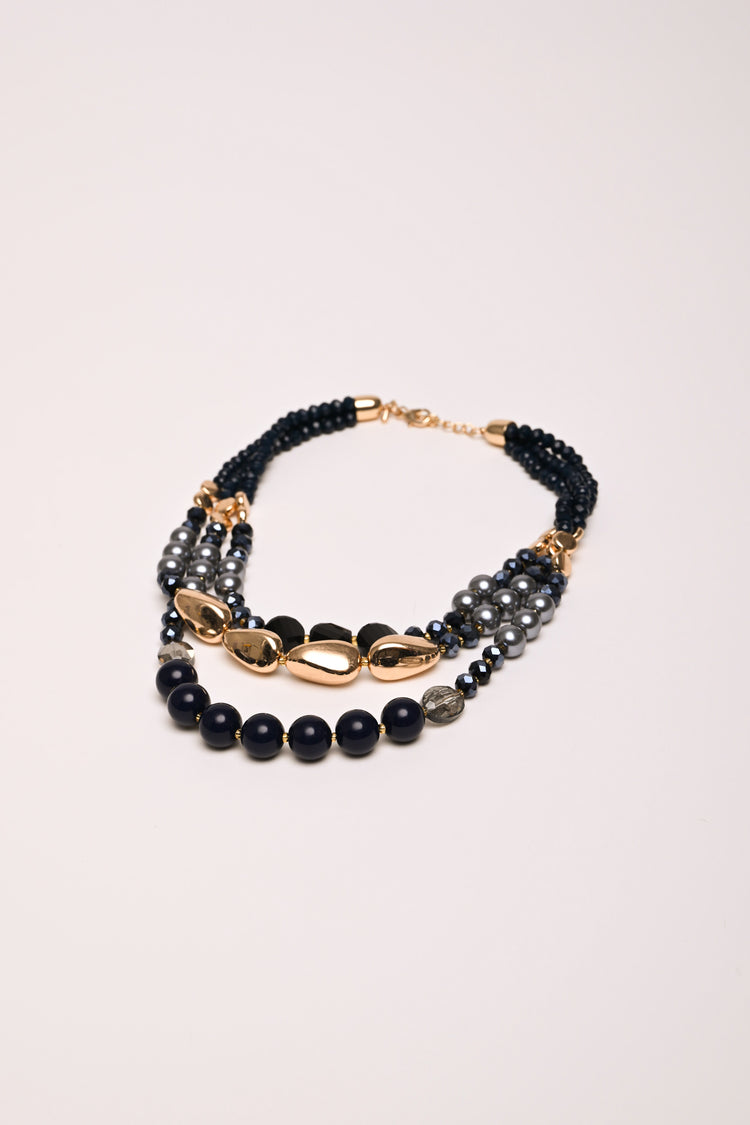 Collana a doppio filo con perline