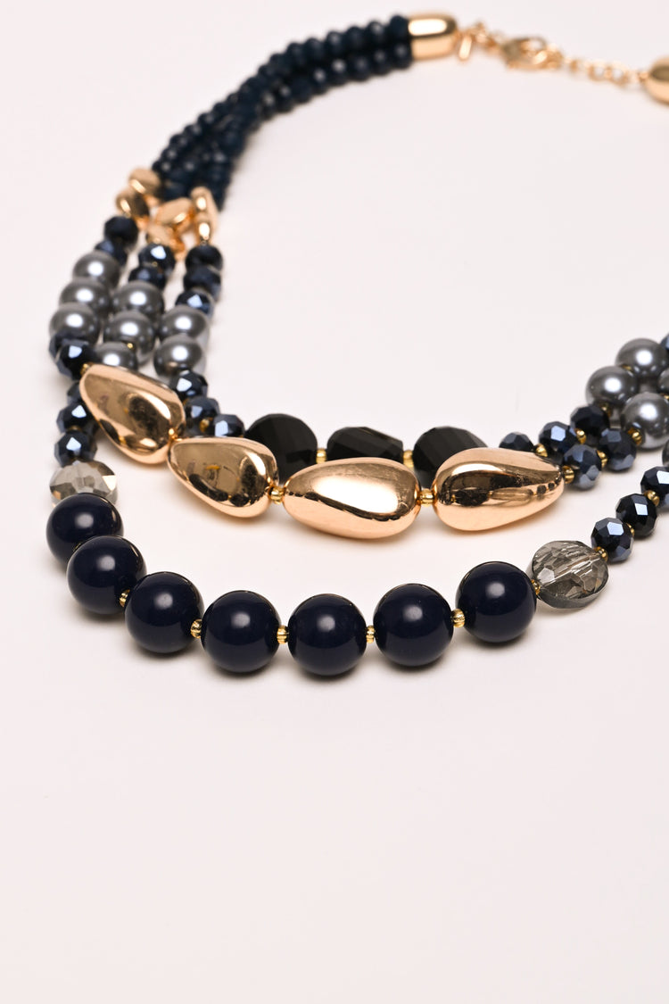 Collana a doppio filo con perline