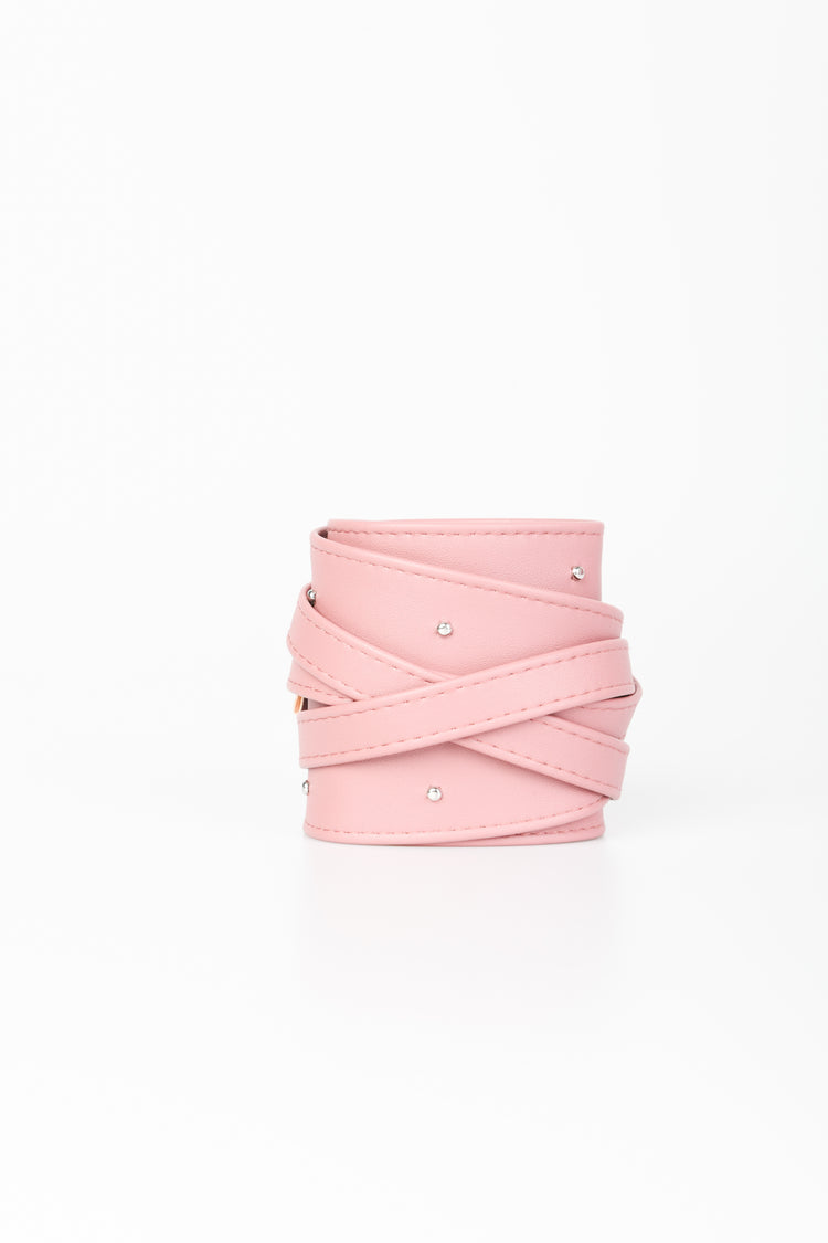 Cintura a fascia con mini borchie