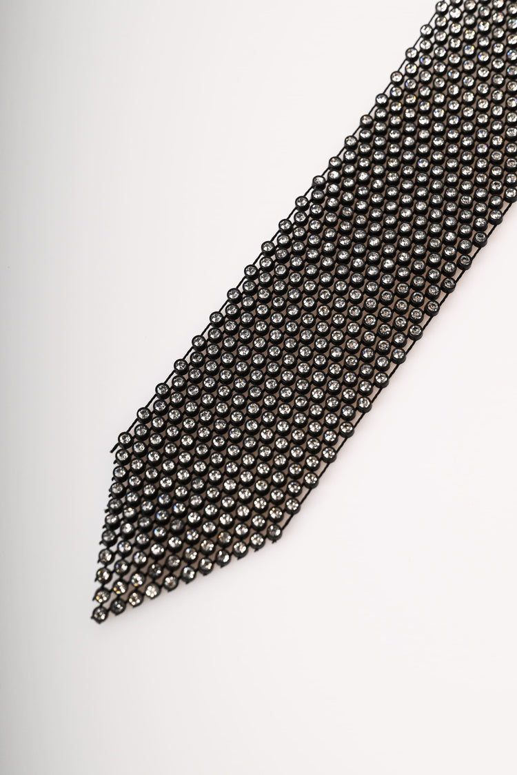 Cravatta in maglia strass