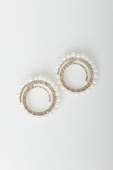 Orecchini a spirale con perle