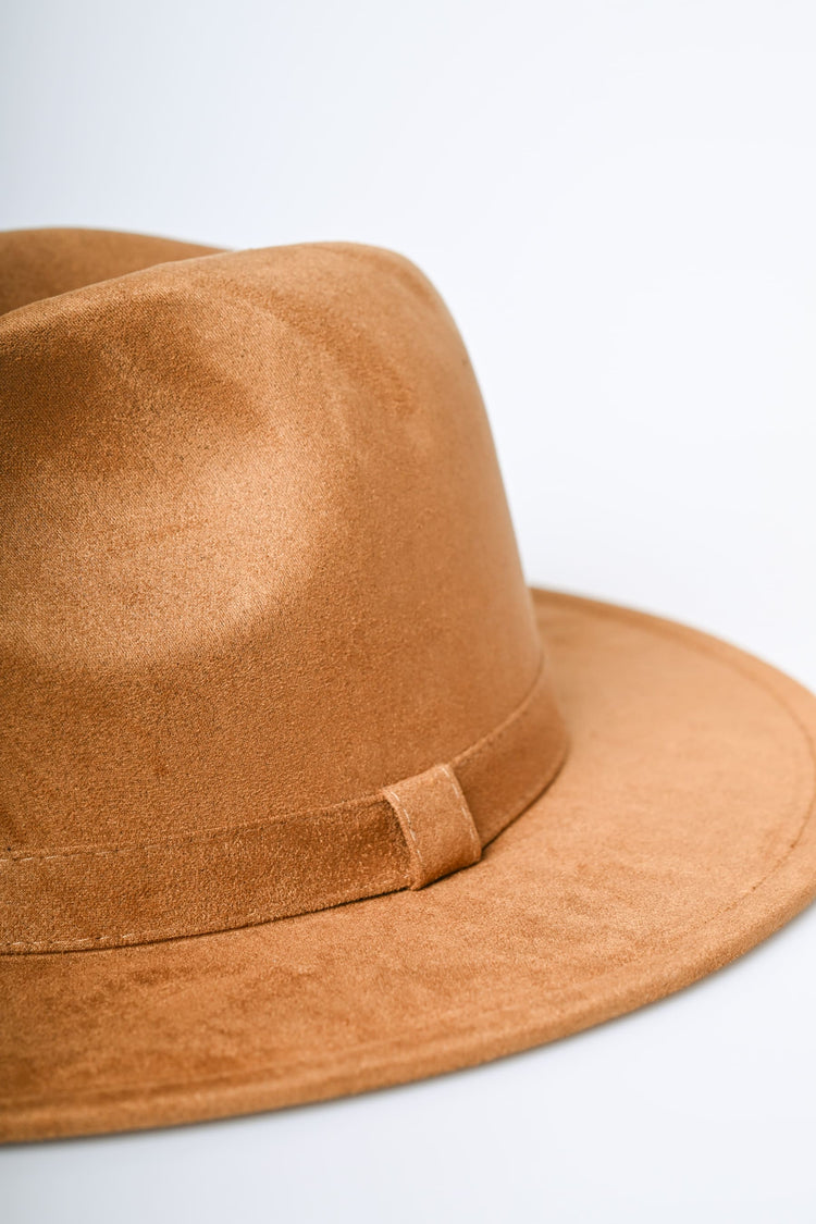 Cappello fedora in faux suede