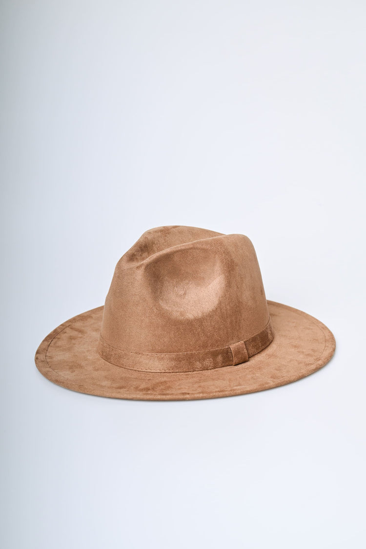 Cappello fedora in faux suede