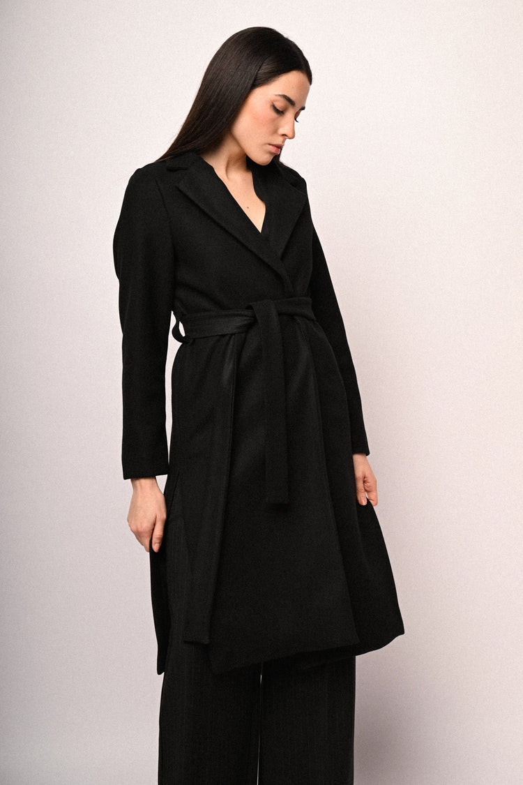 Cappotto con cintura