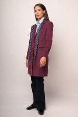 Cappotto classico monopetto lampone