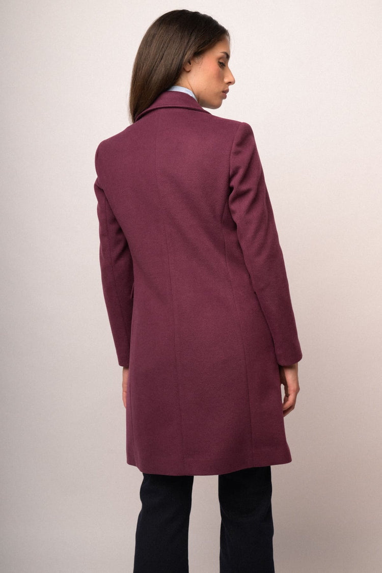 Cappotto classico monopetto lampone