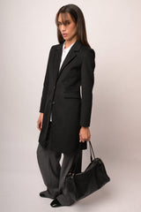 Cappotto classico monopetto nero