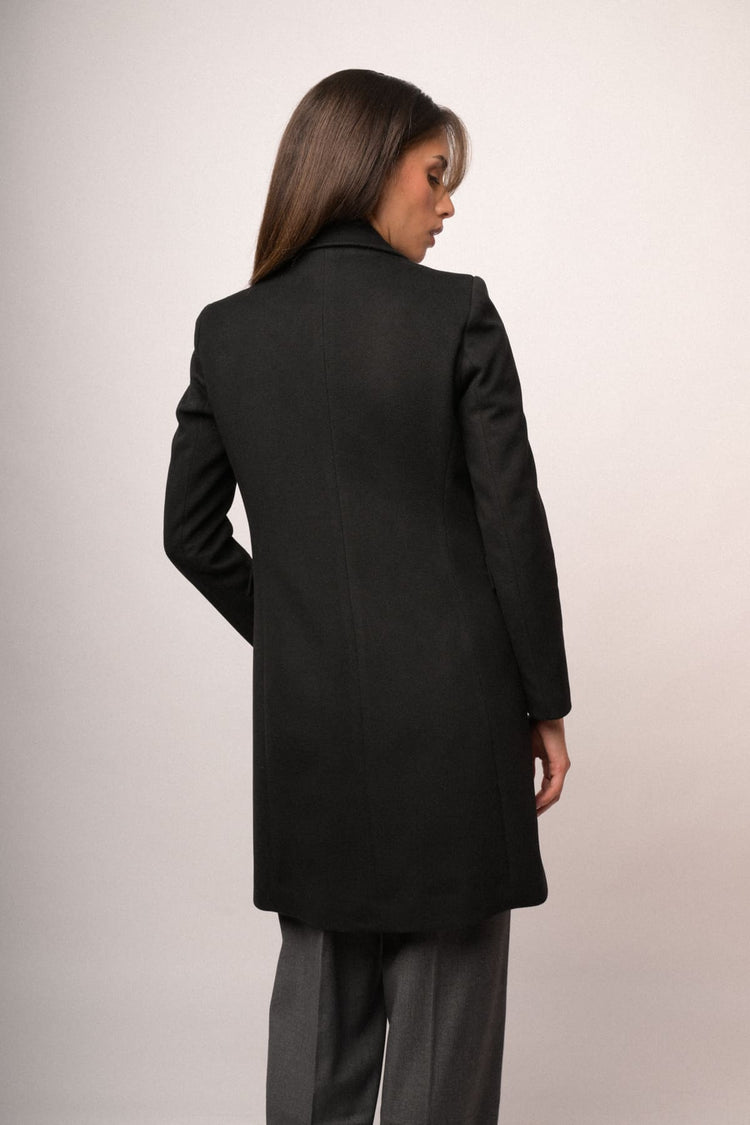Cappotto classico monopetto nero