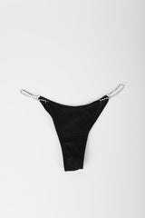 Tanga in lamé con strass