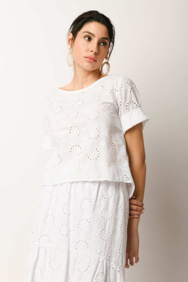Top in pizzo sangallo