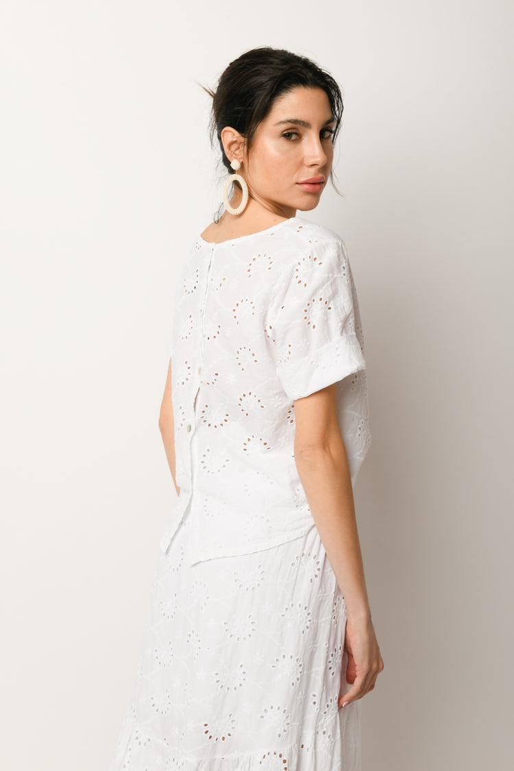 Top in pizzo sangallo