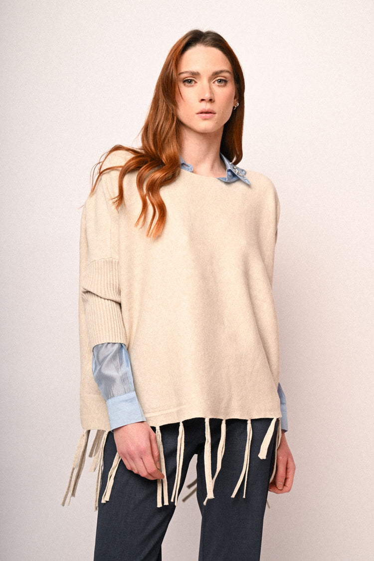 Pull con frange allorlo
