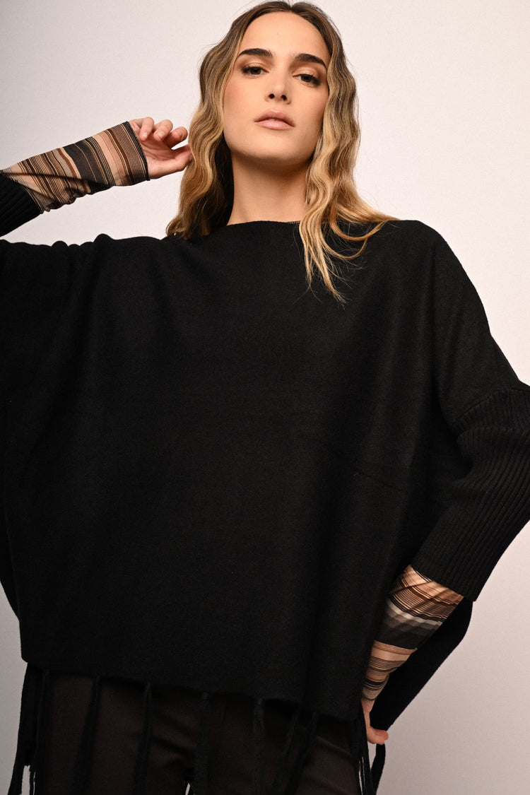 Pull con frange allorlo