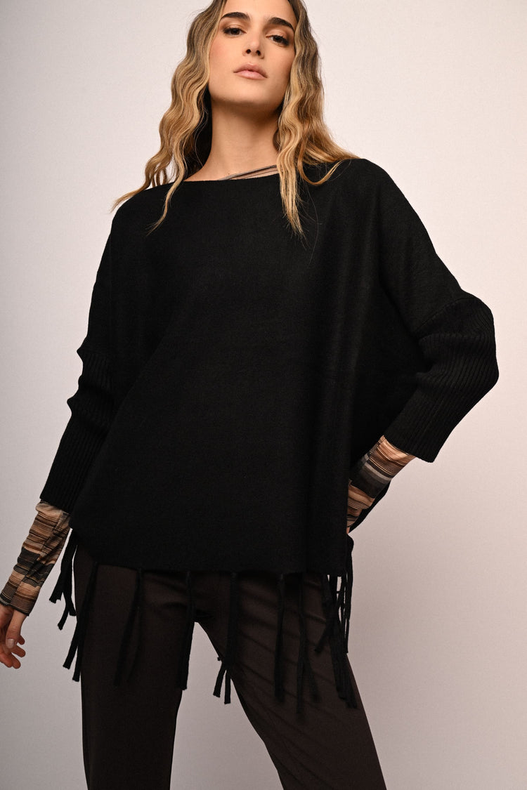 Pull con frange allorlo