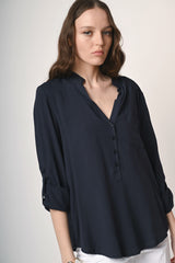 Camicia in viscosa con taschino