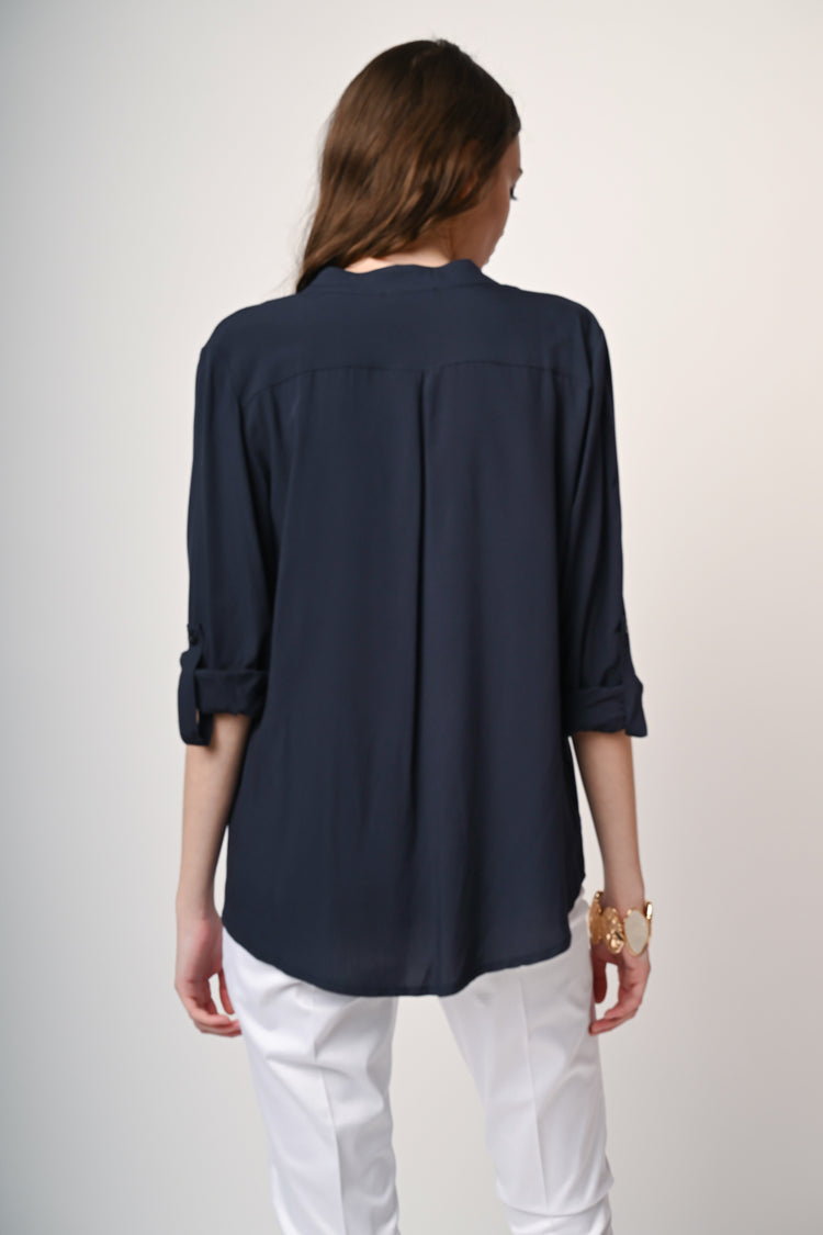 Camicia in viscosa con taschino