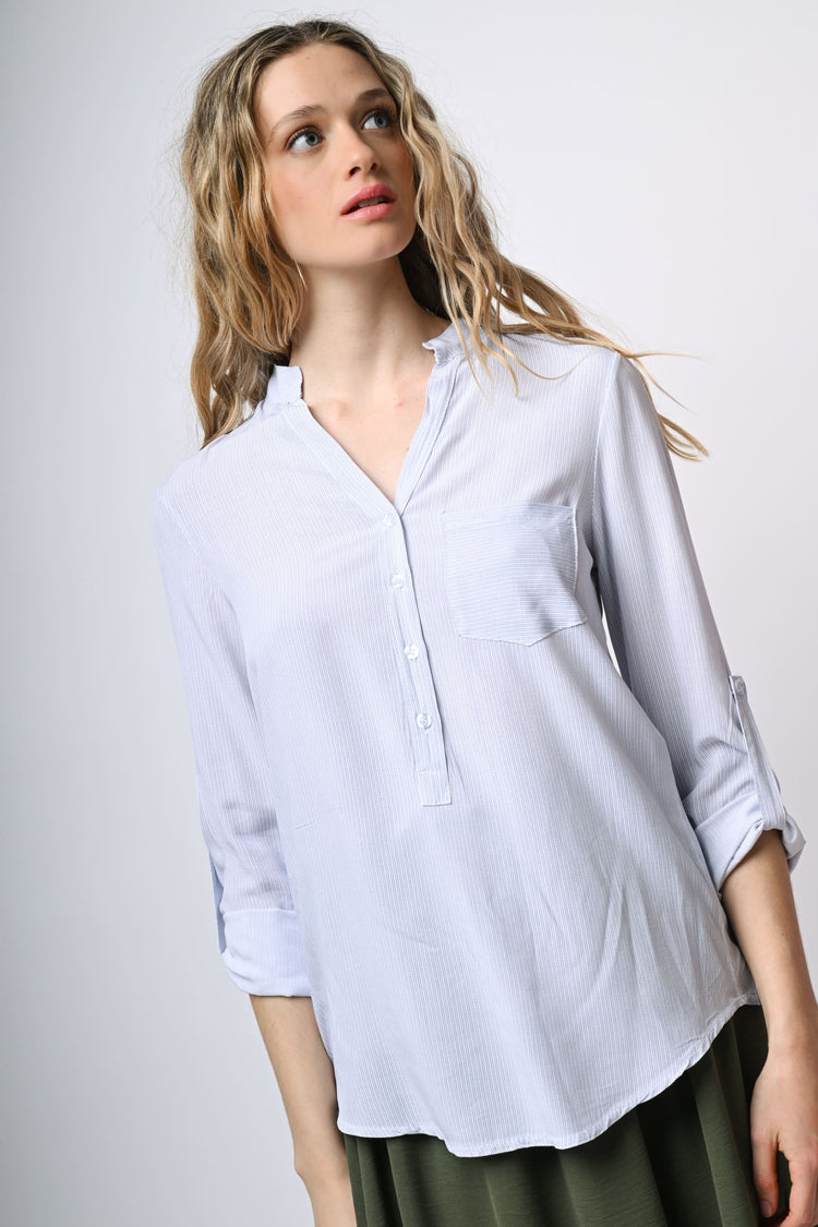 Camicia in viscosa con taschino
