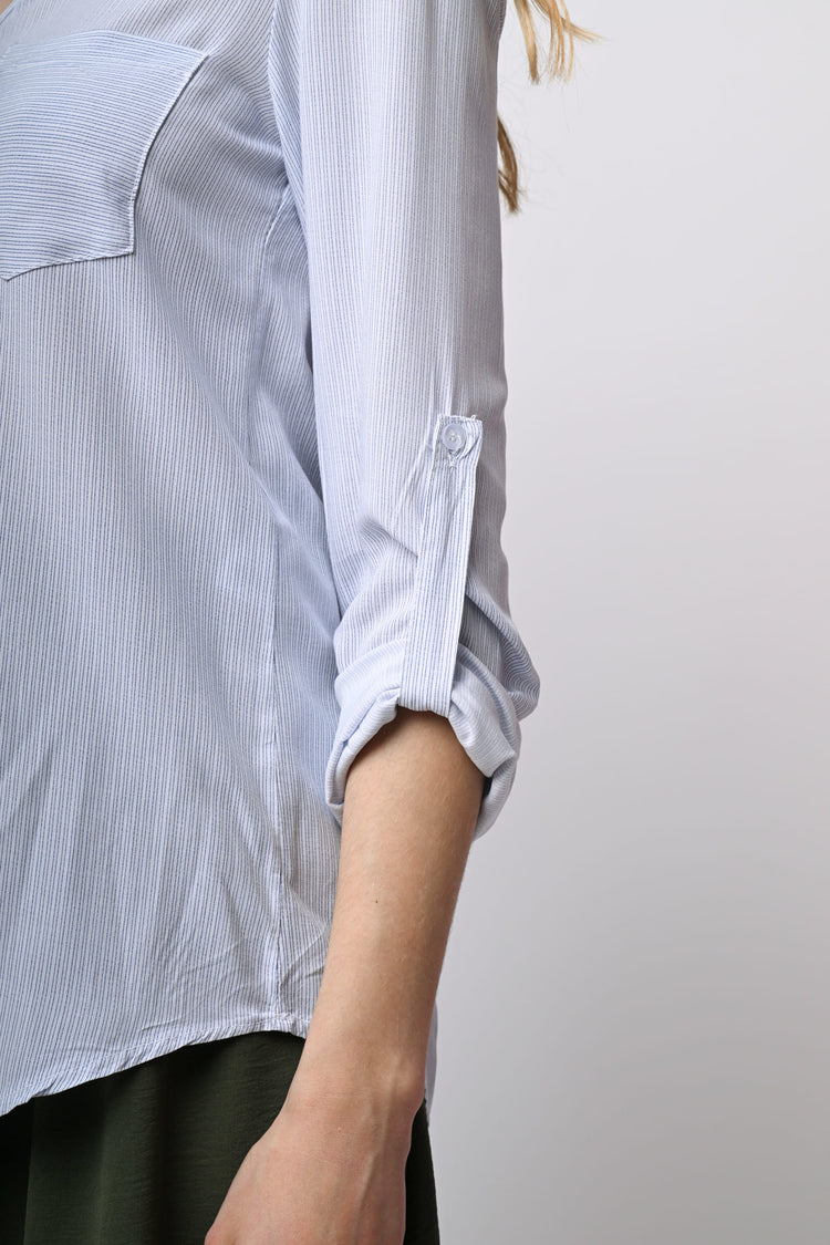Camicia in viscosa con taschino