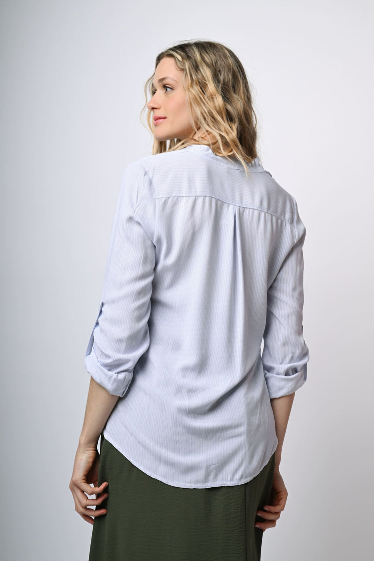 Camicia in viscosa con taschino