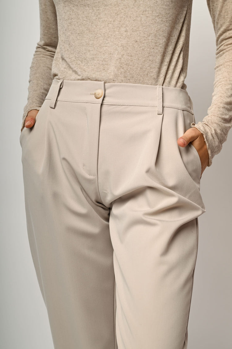 Pantaloni a gamba dritta con pinces