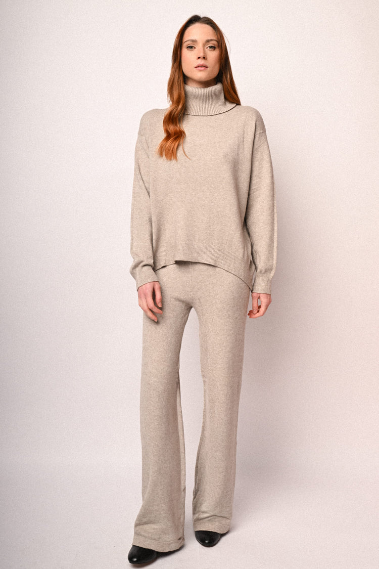 Pantaloni palazzo in maglia
