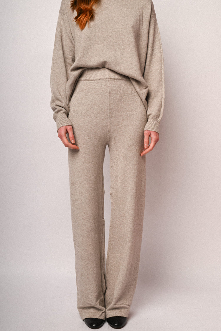 Pantaloni palazzo in maglia