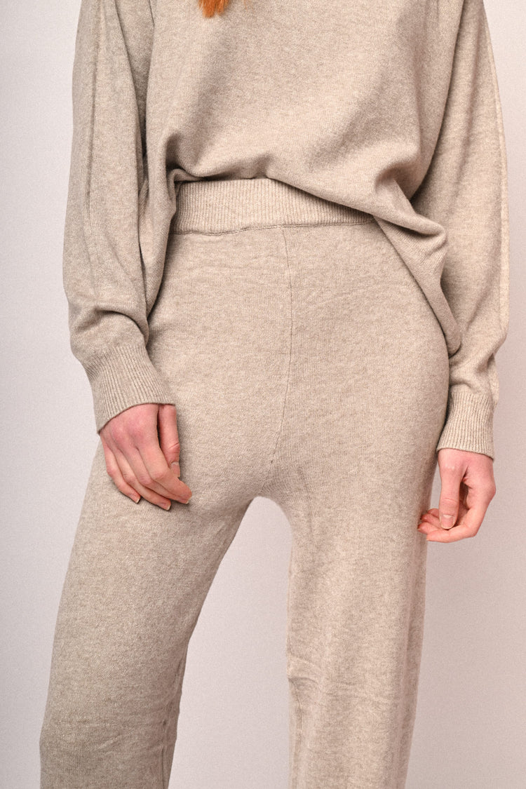 Pantaloni palazzo in maglia