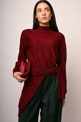 Lupetto con paillettes all-over