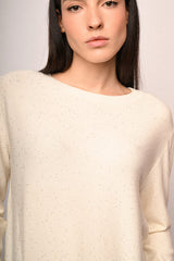 Pull con mini paillettes all-over