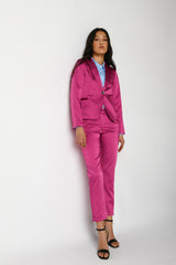 Pantaloni slim-fit in raso