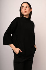 Pull con collo a cratere