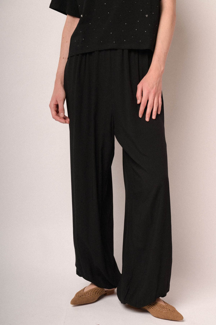 Harem pants in viscosa nera