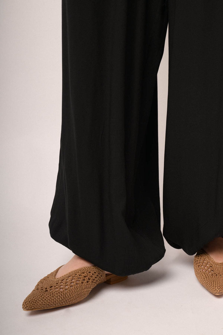 Harem pants in viscosa nera