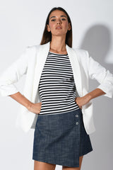 Blazer con maniche arricciate