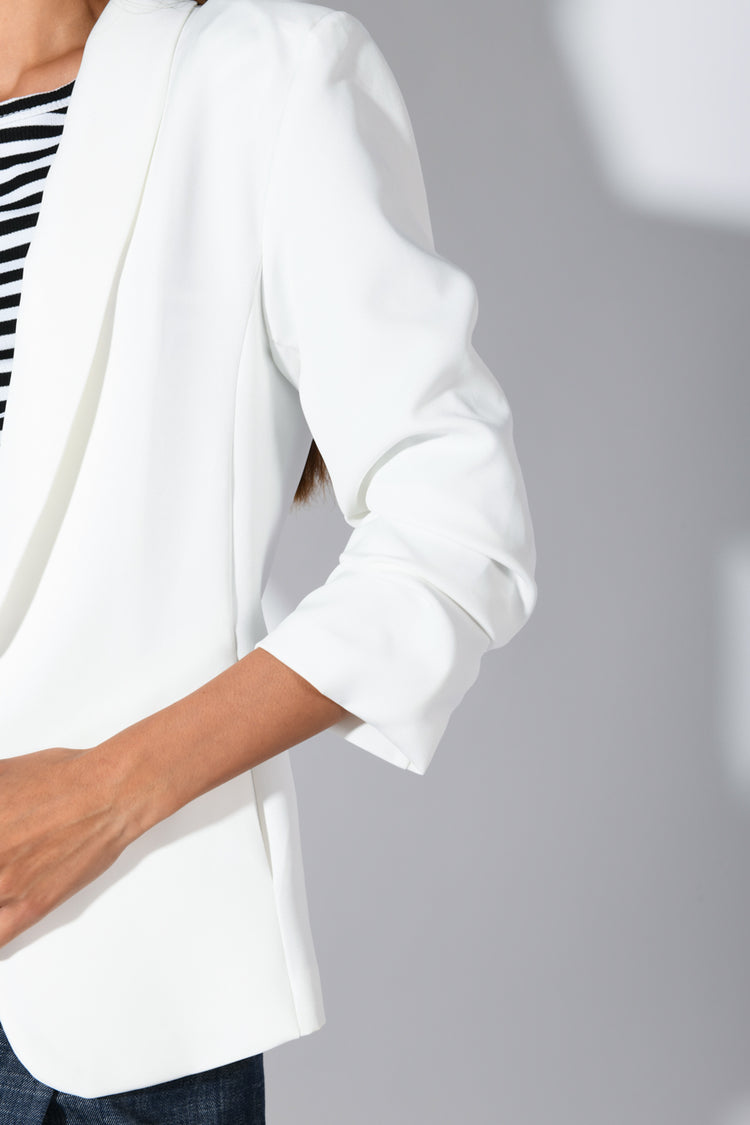 Blazer con maniche arricciate