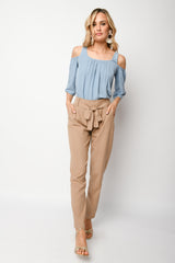 Pantaloni baggy con cintura