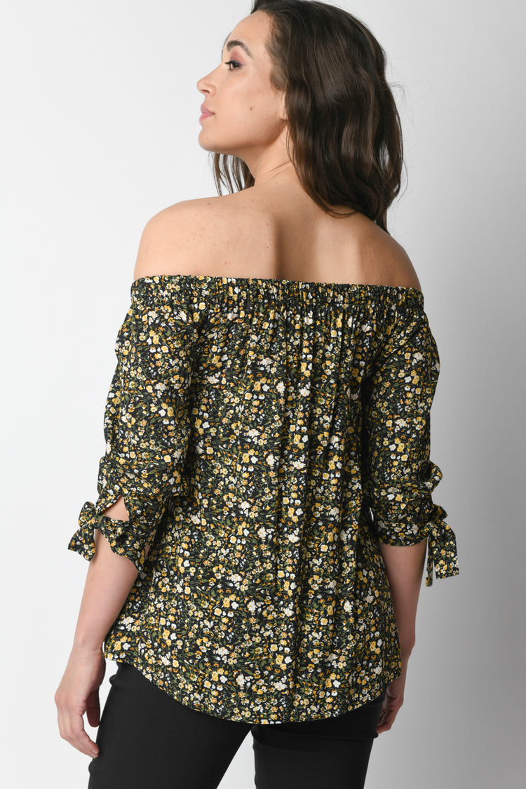 Blusa a stampa micro floreale