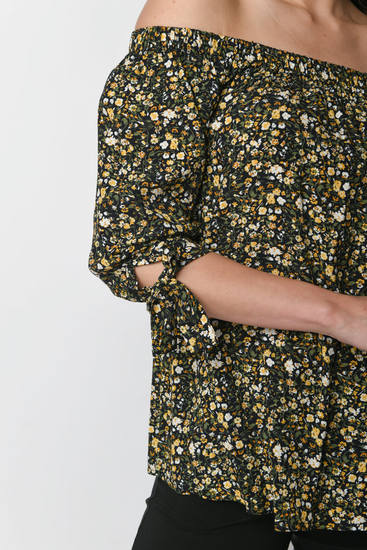 Blusa a stampa micro floreale