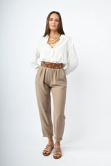 Pantaloni jogger misto viscosa