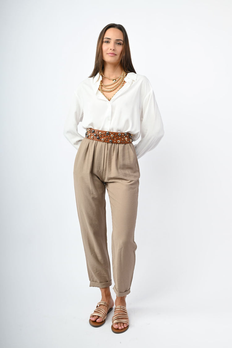 Pantaloni jogger misto viscosa